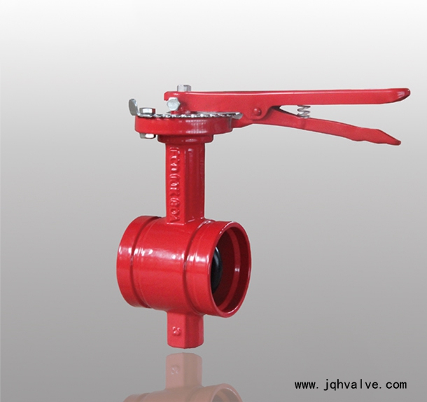 Groove end butterfly valve